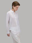 Shirt woman xacus solid colour linen white_6