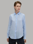 Shirt woman xacus solid colour linen light blue melange_1