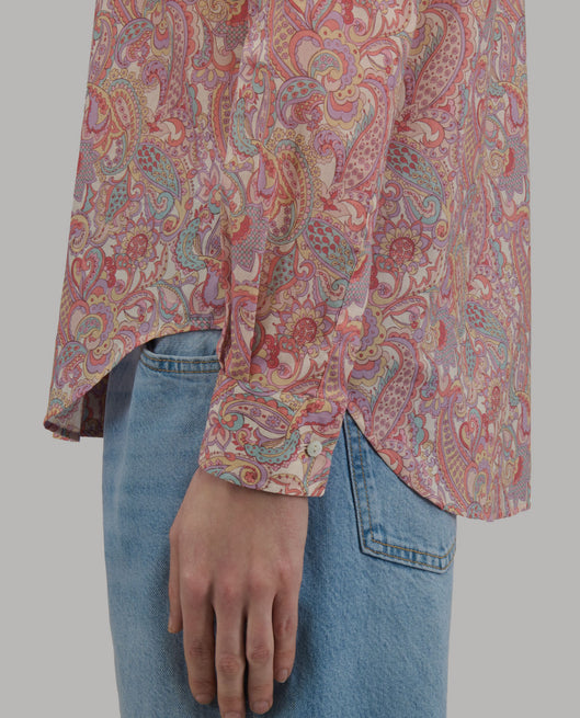 Shirt woman xacus pattern muslin multicolour_5