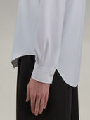 Shirt woman xacus solid colour twill white_5