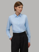 Shirt woman xacus solid colour oxford sky blue_7