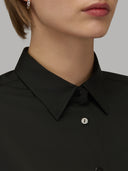 Shirt woman xacus solid colour twill black_2