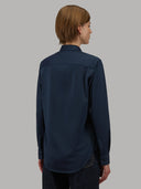 Shirt woman xacus solid colour oxford dark blue_3