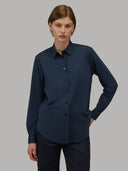 Shirt woman xacus solid colour oxford dark blue_6