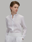 Shirt woman xacus solid colour linen white_7