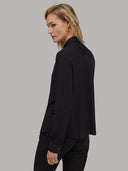 Shirt woman xacus solid colour jersey navy blue_3
