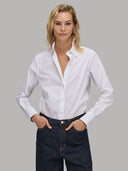 Shirt woman xacus solid colour poplin white_1