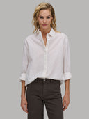 Shirt woman xacus pattern textured white_1