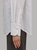 Shirt woman xacus pattern textured white_5
