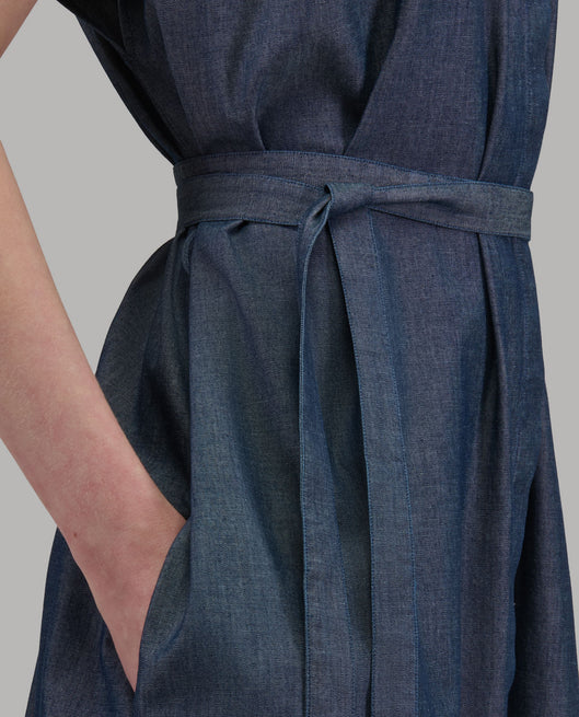 Dress woman xacus solid colour indigo blue jeans_5