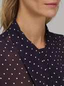 Shirt woman xacus pattern viscose blue_2
