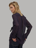 Shirt woman xacus pattern viscose blue_3