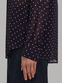 Shirt woman xacus pattern viscose blue_5