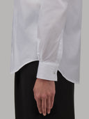 Shirt woman xacus solid colour poplin white_5