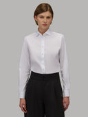 Shirt woman xacus solid colour poplin white_7