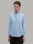 Shirt woman xacus solid colour oxford sky blue_6