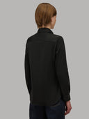 Shirt woman xacus solid colour twill black_3