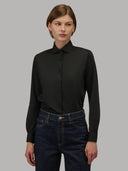 Shirt woman xacus solid colour twill black_6