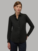 Shirt woman xacus solid colour twill black_7