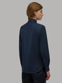 Shirt woman xacus solid colour oxford dark blue_3