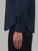 Shirt woman xacus solid colour oxford dark blue_5