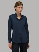 Shirt woman xacus solid colour oxford dark blue_6