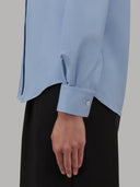 Shirt woman xacus solid colour oxford deep sky blue_5