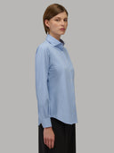 Shirt woman xacus solid colour oxford deep sky blue_6