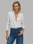Shirt woman xacus solid colour textured white_1