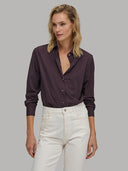 Shirt woman xacus solid colour textured deep purple_1