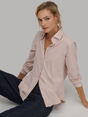 Shirt woman xacus solid colour textured vintage rose_7