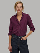 Shirt woman xacus solid colour textured wine_1