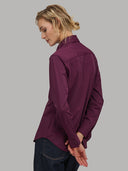 Shirt woman xacus solid colour textured wine_3