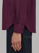 Shirt woman xacus solid colour textured wine_5