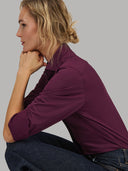 Shirt woman xacus solid colour textured wine_7