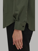 Shirt woman xacus solid colour textured army green_5