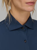 Shirt woman xacus solid colour textured navy blue_2