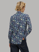Shirt woman xacus pattern textured blue_3