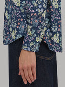 Shirt woman xacus pattern textured blue_5
