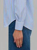 Shirt woman xacus stripe poplin light blue_5