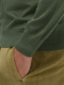 Sweater sweater xacus solid colour jersey forest green_5