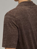 Sweater sweater xacus solid colour jersey brown melange_5