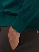 Sweater sweater xacus solid colour jersey forest green_5