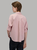 Shirt woman xacus solid colour muslin pink_3