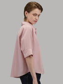Shirt woman xacus solid colour muslin pink_5