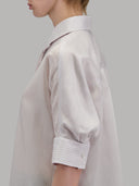 Shirt woman xacus stripe silk black and white_5