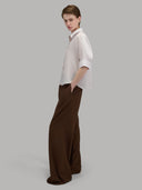 Shirt woman xacus stripe silk black and white_7