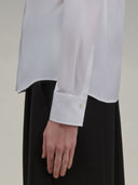 Shirt woman xacus solid colour poplin white_5
