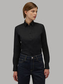 Shirt woman xacus solid colour poplin black_6