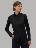 Shirt woman xacus solid colour poplin black_7